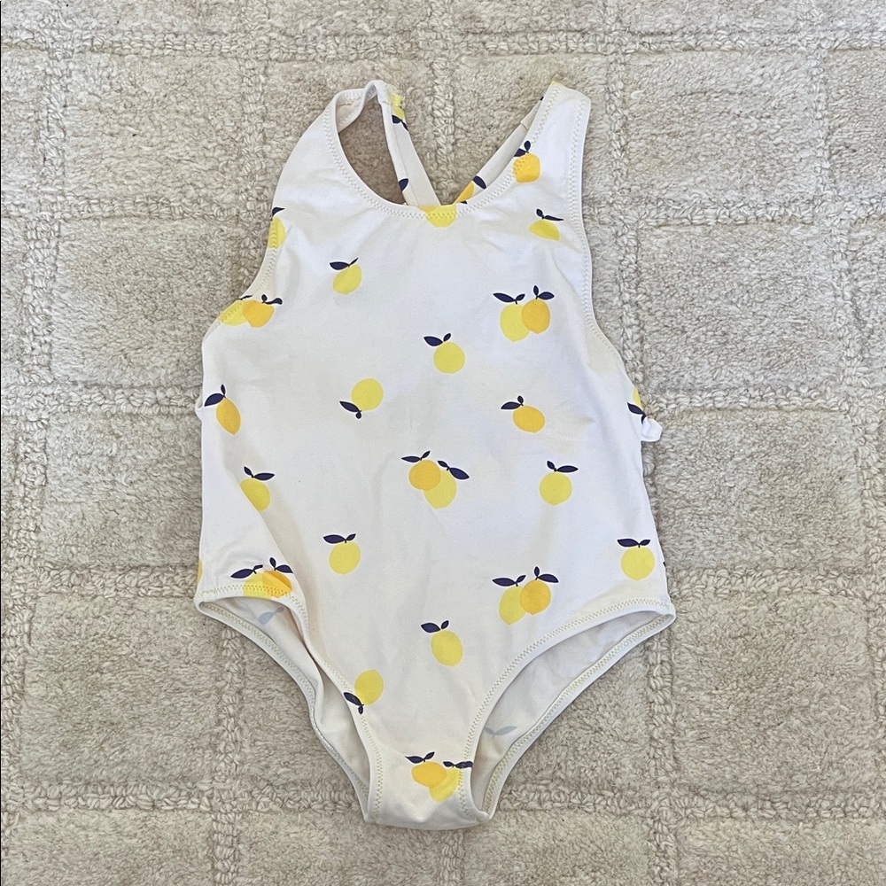 Jacadi Lemon Print Kids Swim One Piece